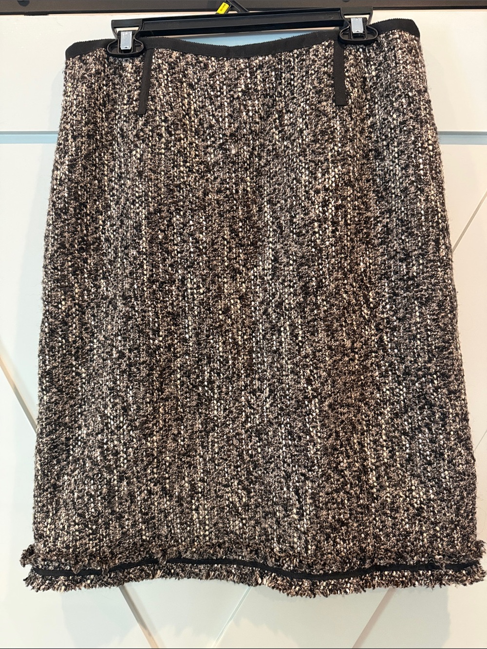 Talbots Black and White Tweed Pencil Skirt